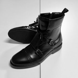 Calvin Klein - High Top Leather Fashion Boots